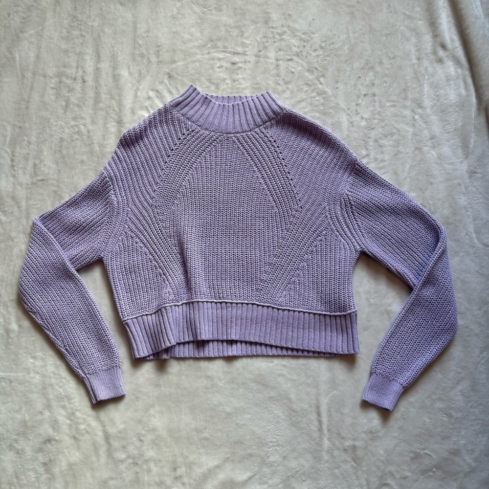 Aeropostale Purple / Lavender Knit Cropped Women’s Sweater